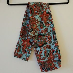 💜 NEW Orange Floral LulaRo Leggings One Size OS